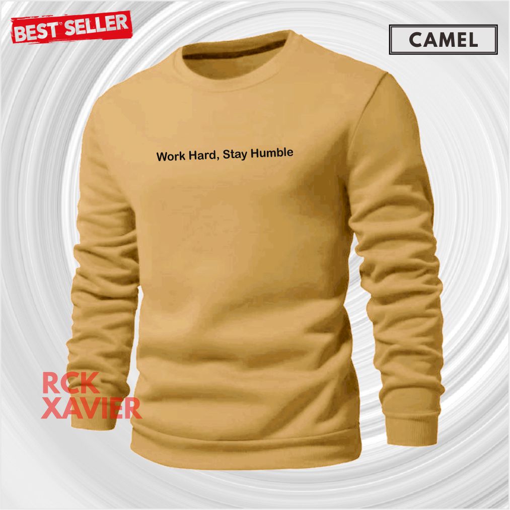 WORK HARD STAY HUMBLE - Sweater Crewneck Cewek Cowok