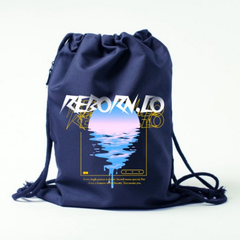 TERLARIS Tas Serut Unisex Waterproof - Tas sekolah kuliah - StringBag - Tas aerut Olahraga futsal sepalbola remaja pria wanita