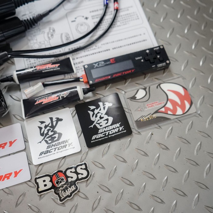 Electronic Shock Tabung Shark Factory X2 E Black Sprint Primavera #Original