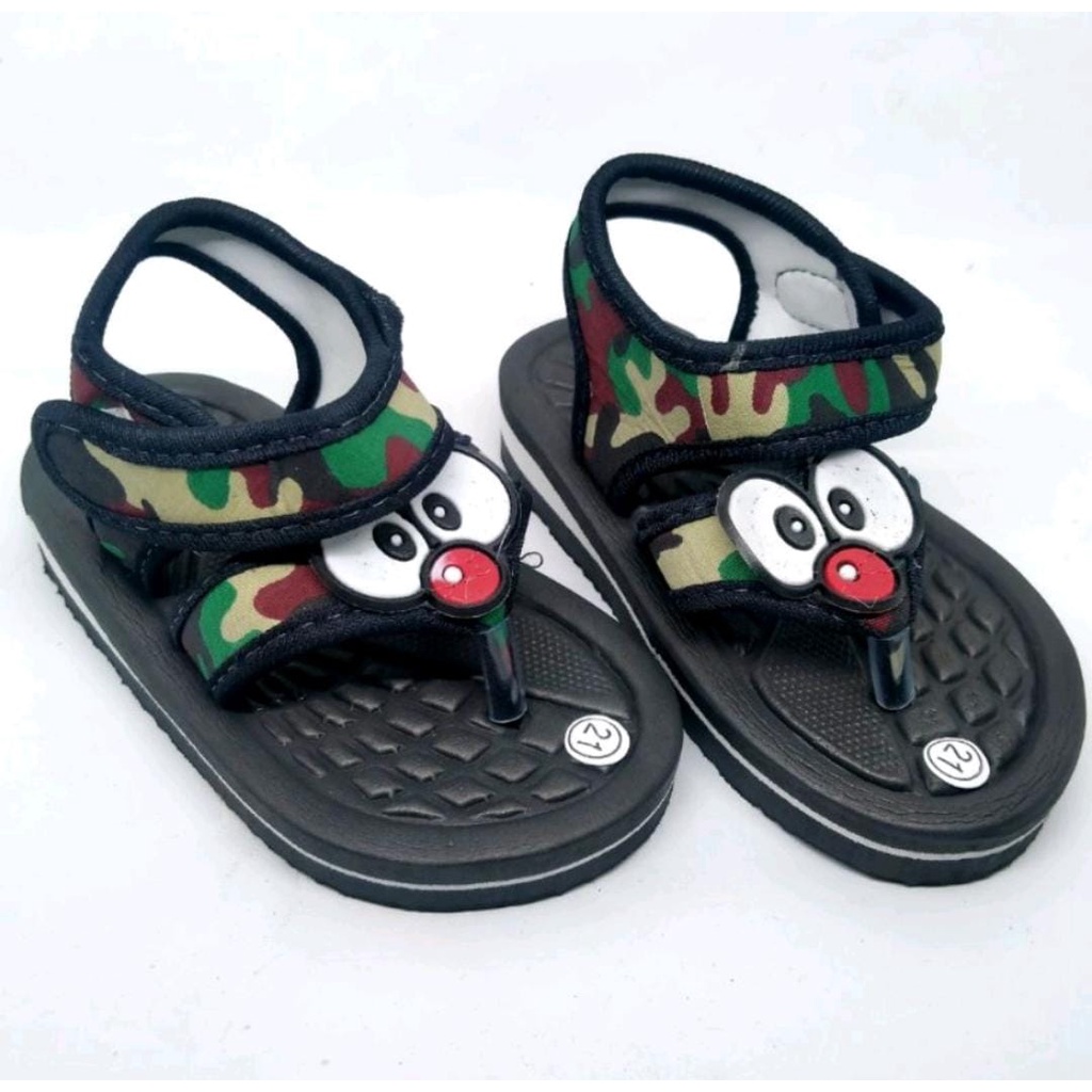 Sandal Gunung Anak Bayi Laki-Laki Motif TNI Terbaru High Qualitty Slippers