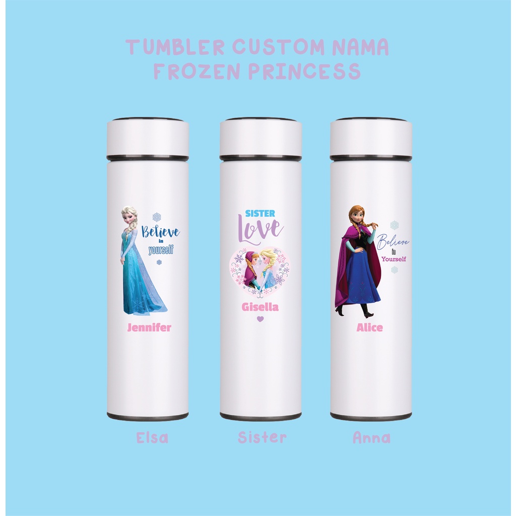 Frozen princess elsa anna tumbler stainles steel termos custom