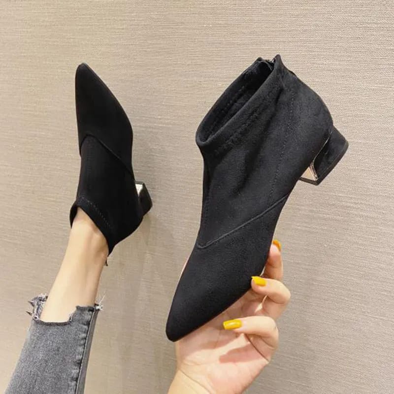 sepau heels boots wanita korean style