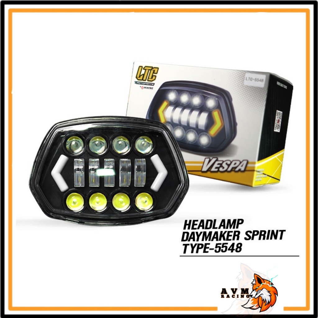 headlamp LED LTC - 5548 VESPA SPRINT / Reflektor Lampu Depan Vespa SUPER sprint
