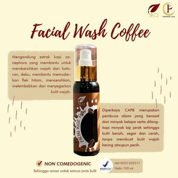 FACIAL WASH COFFEE SR12 TERBAIK.!! FRESH &amp; TIDAK KERING / SABUN KOPI PENCERAH WAJAH BERSTANDART BPOM