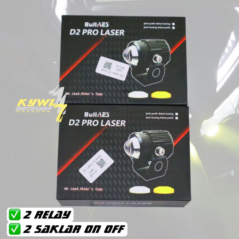Paket lampu D2 Pro laser original Bullaes Aes 15w 20w 15 20 watt