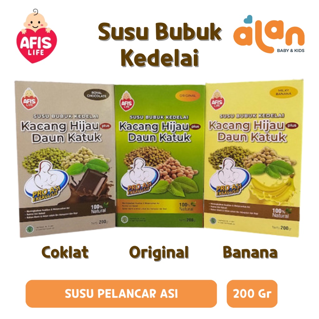 Afis Asi Booster Susu Bubuk Kedelai Kacang Hijau Dan Daun Katuk Untuk Ibu Menyusui