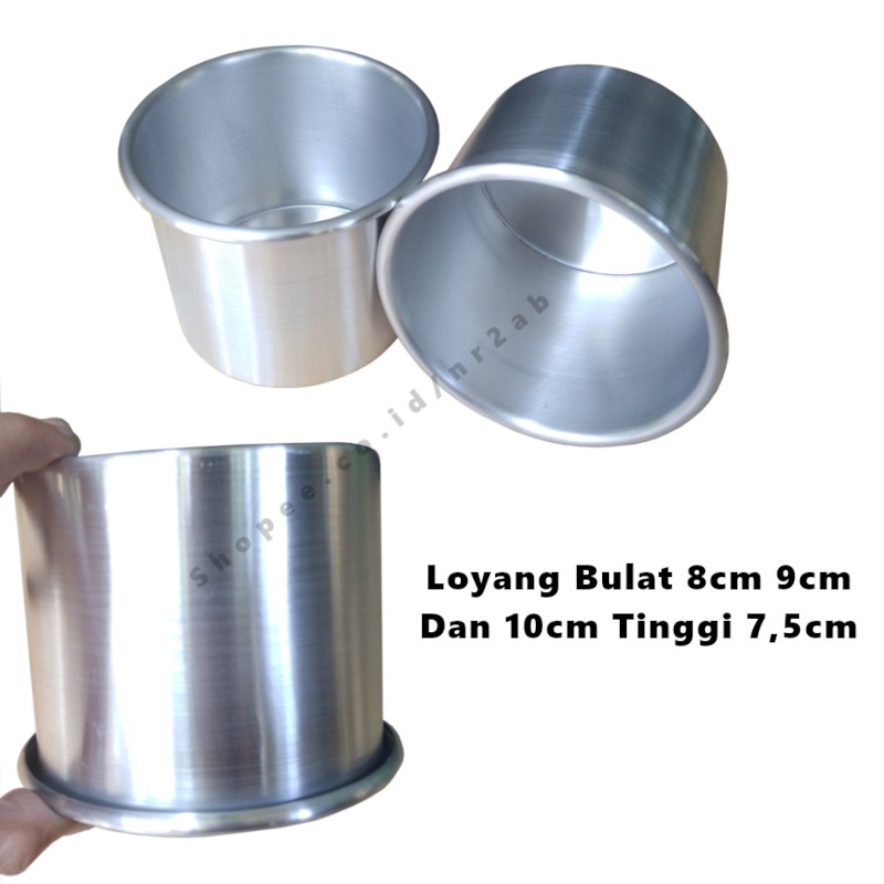 Loyang Bulat Press 8cm 9cm 10cm Tinggi 7,5cm