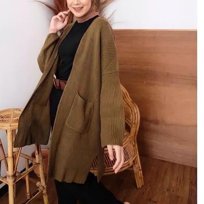 ☼ Cardigan Rajut Long Oversize Jumbo ✤