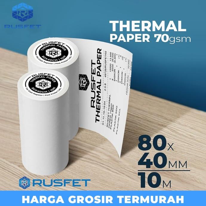 

Paper Termal Kertas Thermal Printer Struk Kasir POS Bare RUSFET