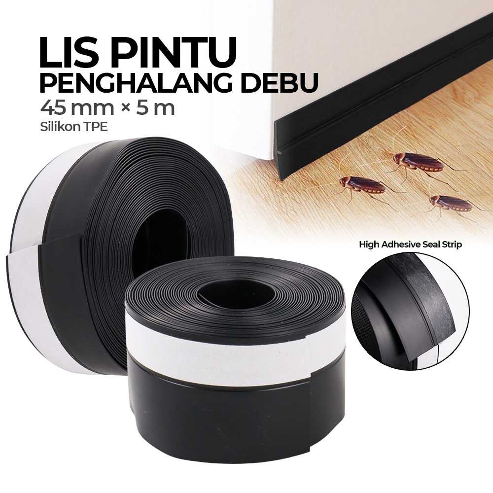 (BISA COD) FTIHSHP KALYNN Lis Pintu Penghalang Debu Rubber Door Seal Strip 5M - EACC25