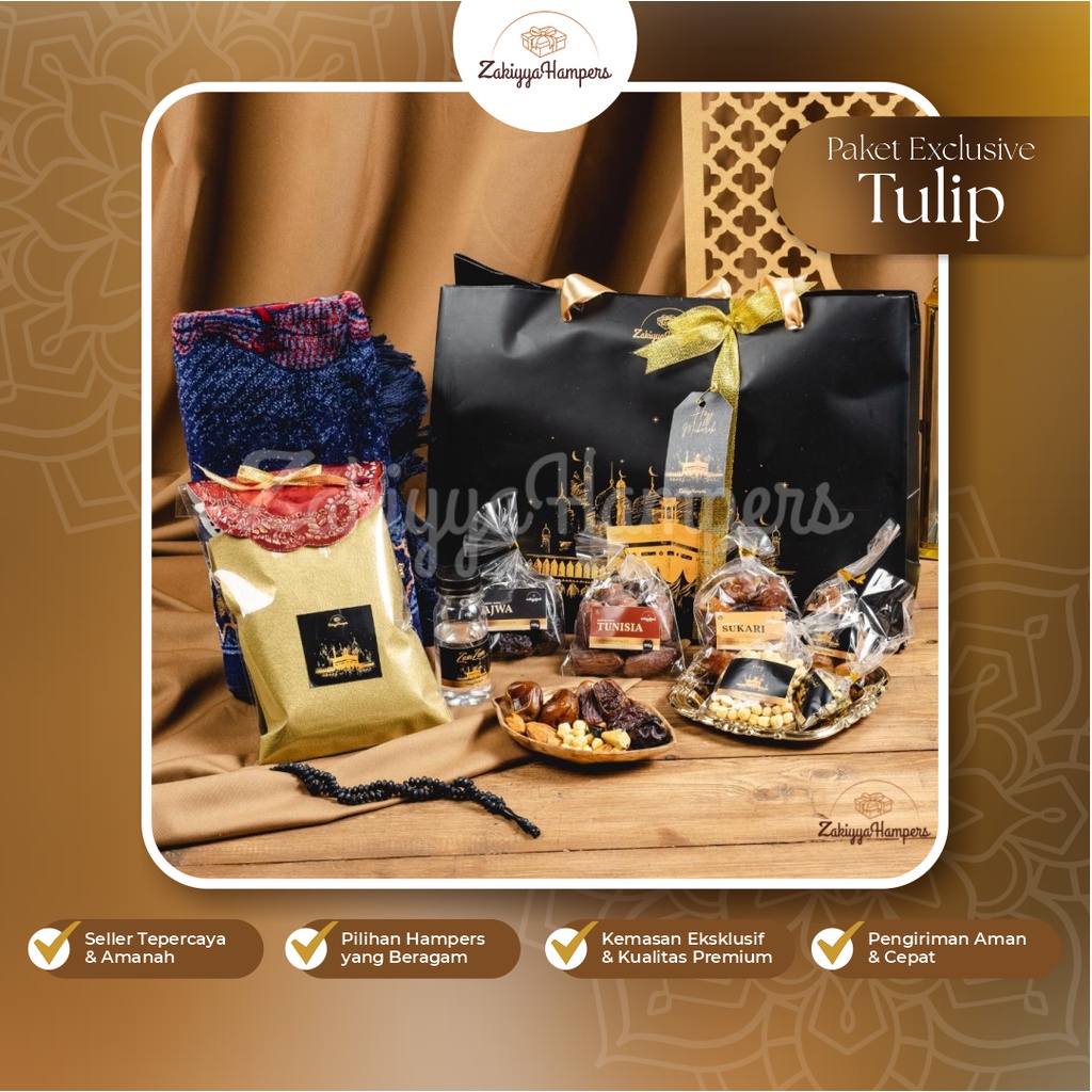 

Hampers Paket Oleh-Oleh / Souvenir Haji Dan Umroh Premium Paket Exclusive Tulip