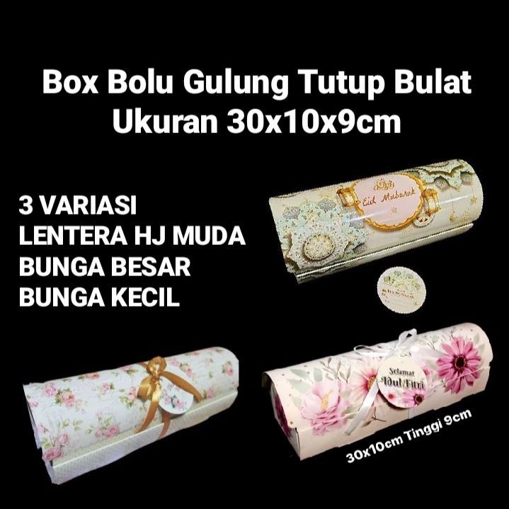 

5 pcs box idul fitri packaging bolu gulung ukuran 30 x 10 x 9 cm kotak kemasan hadiah hampers lebaran