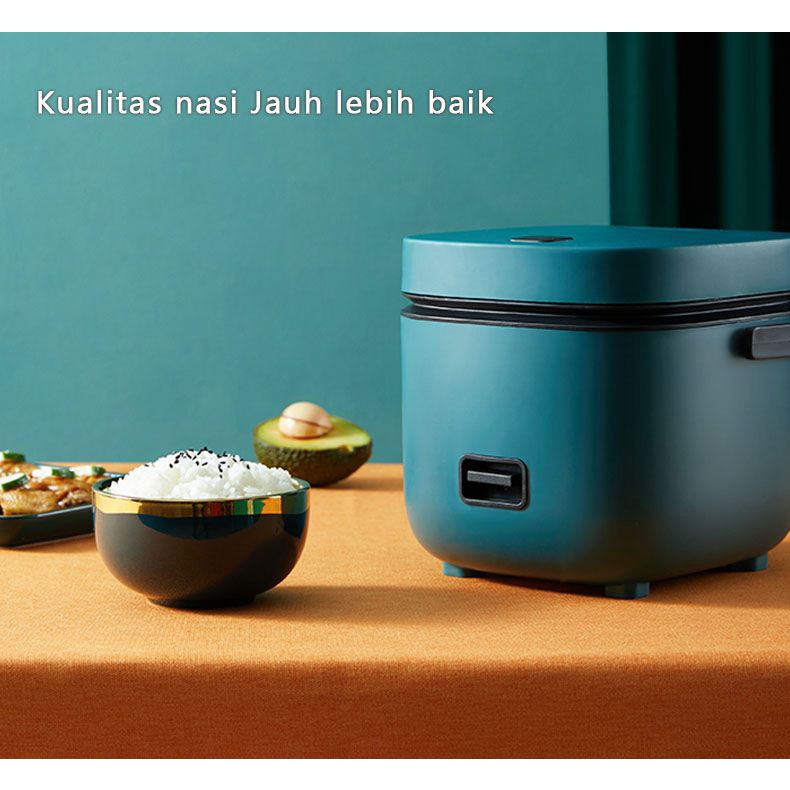 Halluna Rice Cooker Penanak Nasi Cerdas Multifungsi Penanak Nasi Mini Portabel 0.8L RC001