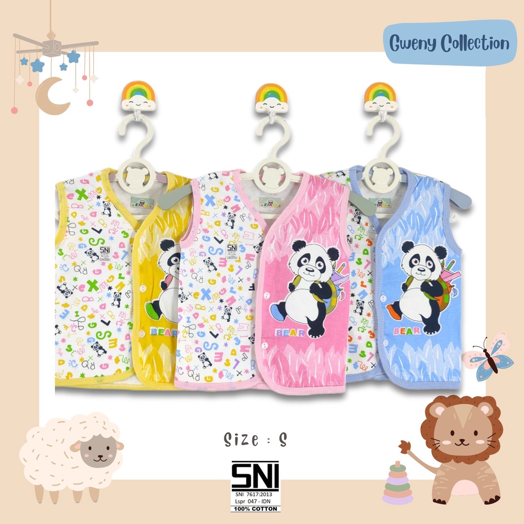 BAJU ATASAN BAYI SINGLET/YKS TANPA LENGAN BAJU / BAJU ANAK MURAH (DKTP)