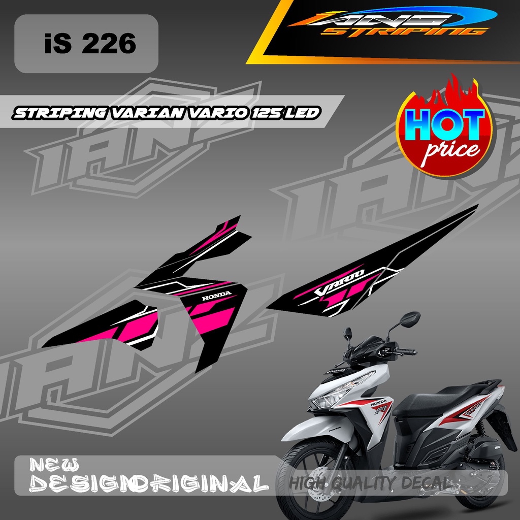 STIKER LIST STRIPING VARIO 125 LED / DECAL VARIO SEMI FULL BODY CUSTOM SIMPEL / DECAL STIKER KERETA HONDA VARIO 125 LED IS 226