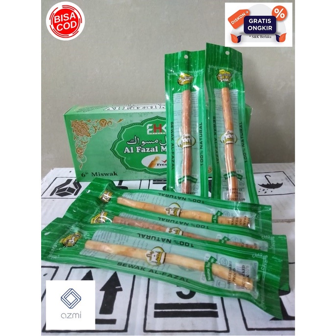 Siwak kayu Sewak Al Fazal / Siwak Miswak Alfazal / siwak murah ukuran Medium