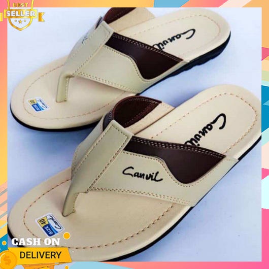 Sandal Kulit Pria Asli Terbaru 2023 Selop Anti Licin Murah Meriah Aesthetic Polos Terkuat Sendal Jep