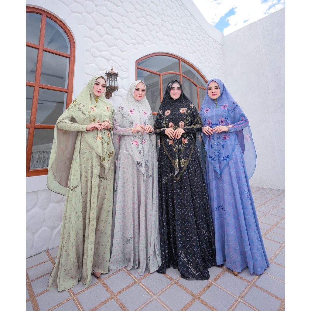 Khalisa Series By Alya Syari Official ORI Hijab Gamis Syari Kekinian BestSeller Terlaris Termurah Original Syari