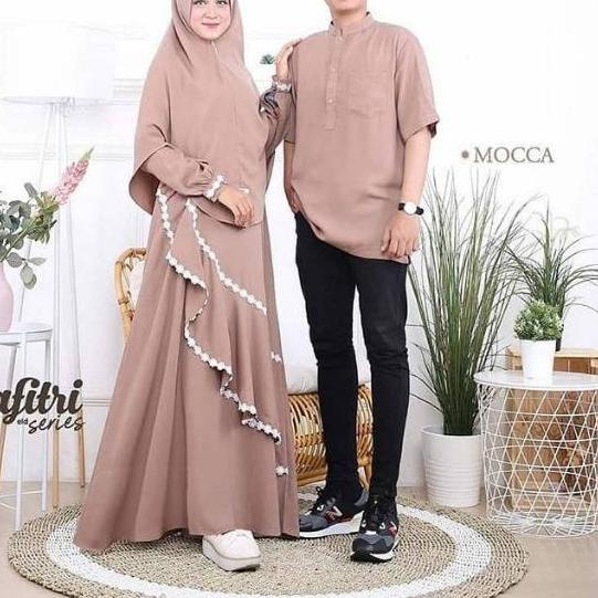 ✴ gamis couple pasangan safitri/gamis jumbo ld 120/gamis murah/gamis modern ✹