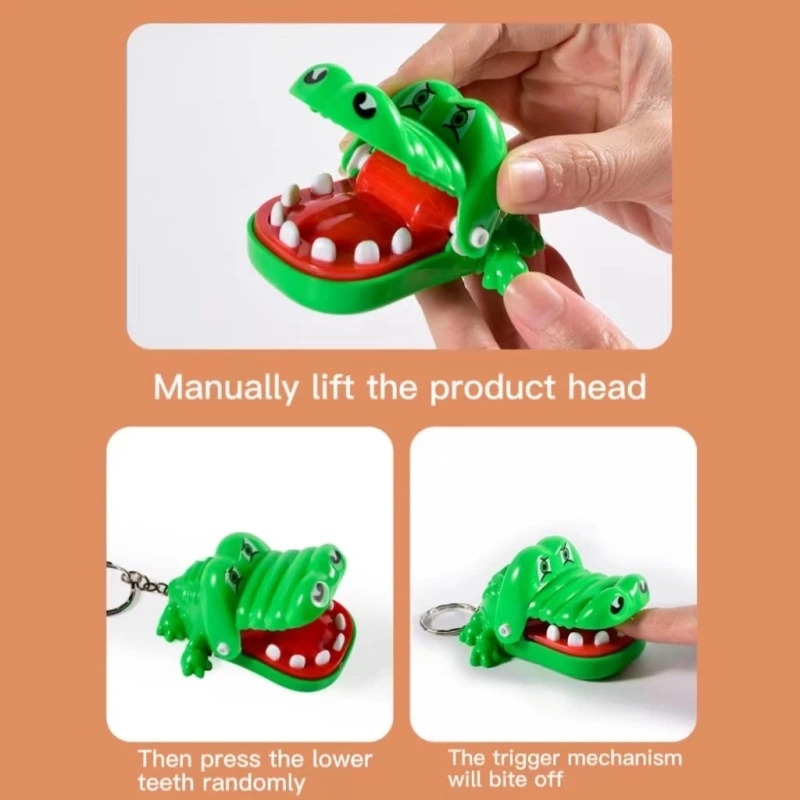 YGtoys Gantungan Kunci Tas Boneka Buaya Gigit Mainan Mini Kecil Crocodile Dentist Keychain