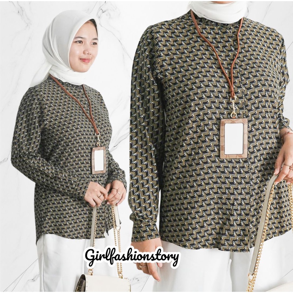 GFS NAMKYU MONOGRAM RAYON VIESTE SHIRT KEMEJA WANITA