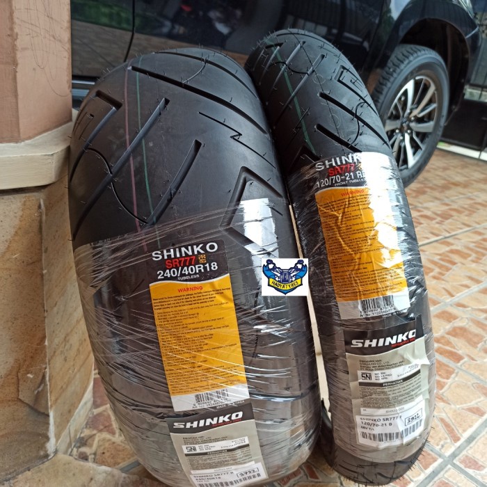 Ban shinko SR777 black wall 120/70-21 240/40-18