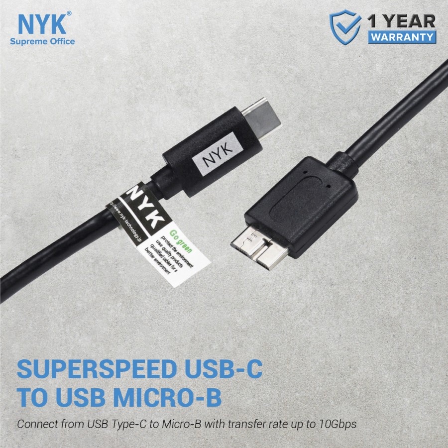 Kabel Type C TO MICRO-B 1.5M / KABEL MIKRO-B TO TYPE C / USB 3.0