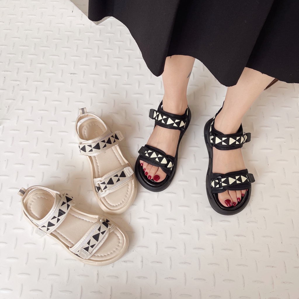 Free Box Sandal Wanita Korea Sandal Wanita Murah NS208 Sepatu Sandal Wedges Wanita Import