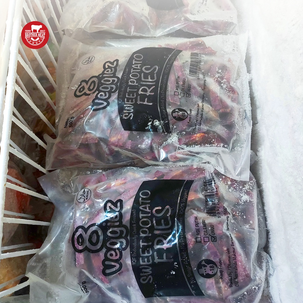 8 Veggiez Purple Sweet Potato Fries 500gr, Beku