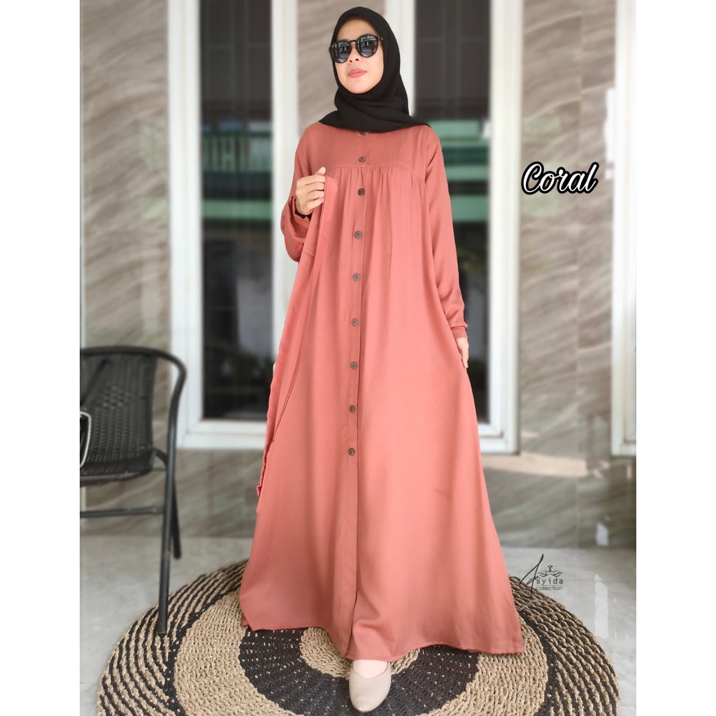 Gamis Nola Crinkle / Dress Crinkle Premium / Gamis Crinkle Polos