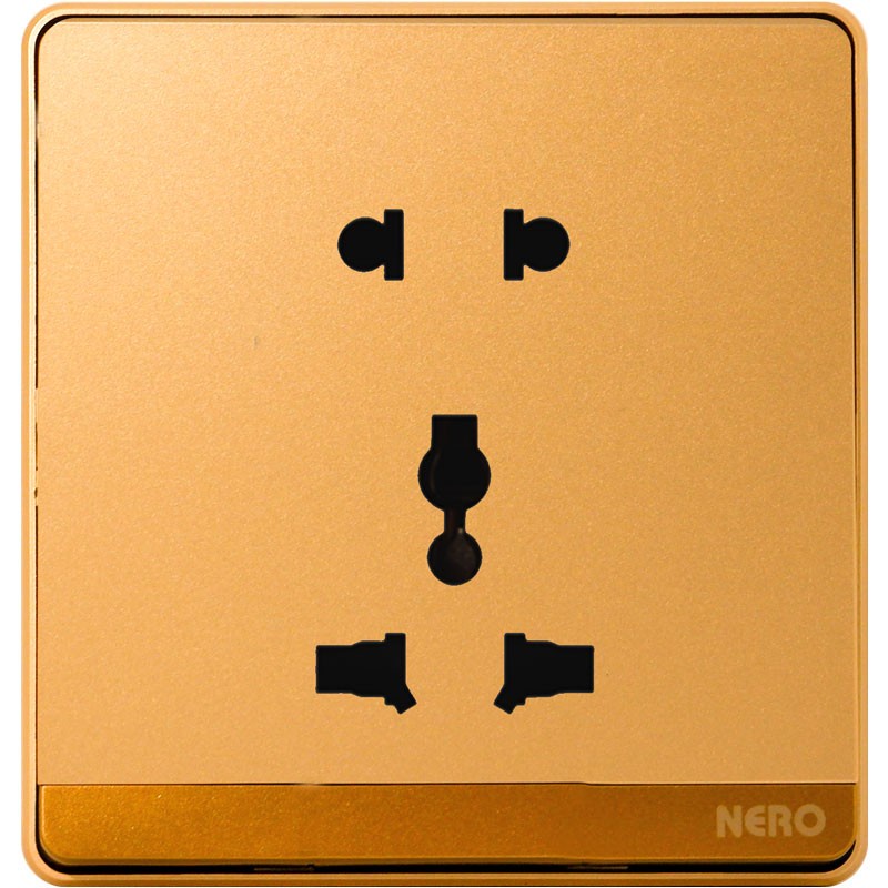 Q710UUG Stop Kontak Universal Decora Gold Nero