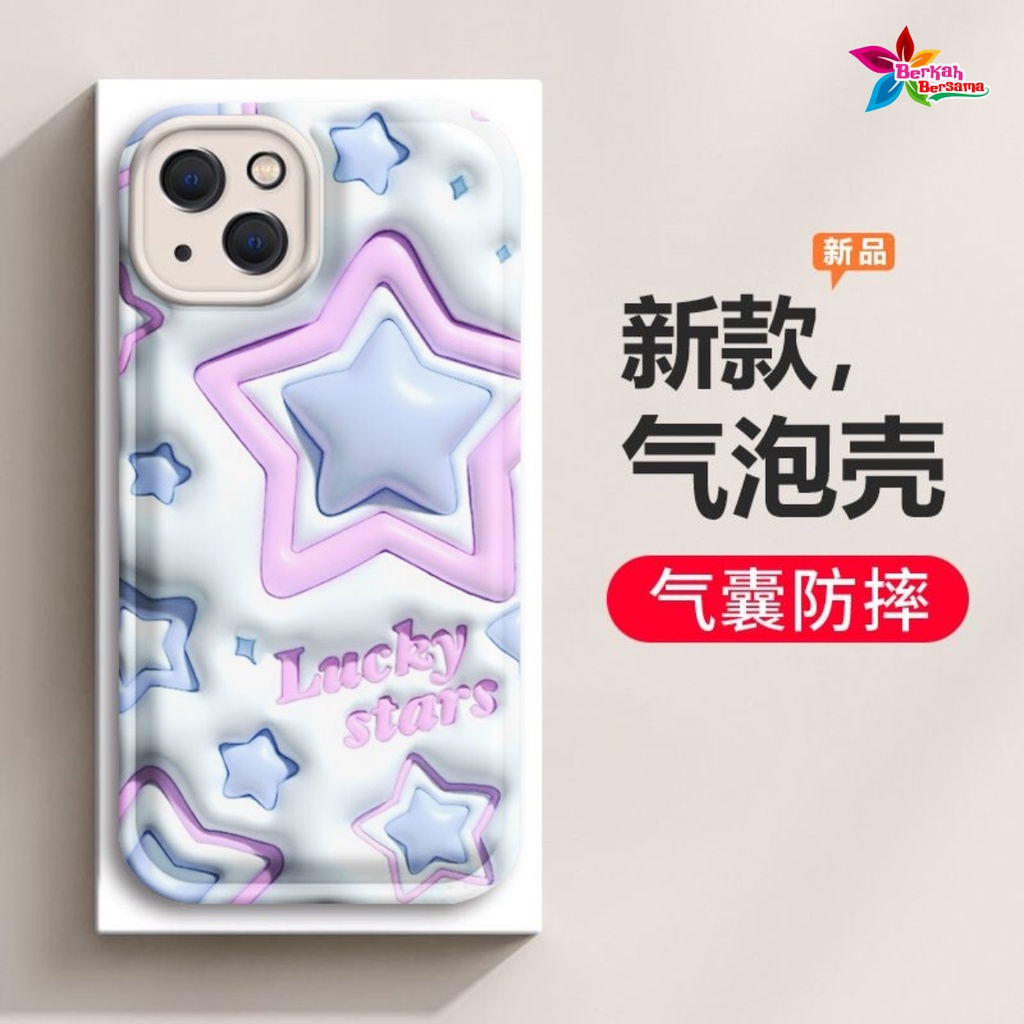 SS147 SOFTCASE LUCKY STARS AKSEN 3D PRINTING  FOR OPPO A1K A3S A5S A7 A12 A11K A15 A15S A16 A16S A16K A16E A17 A17K A8 A31 A9 A5 2020 A37 NEO 9 A52 A92 2020 A53 A54 A55 A57 2022 A77S A57 A39 BB7802