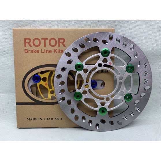 Piringan Cakram Disc Rotor RT-120 3 Dimensi CNC 220mm Front Disc Breke 220mm 3D lubang 4 universal