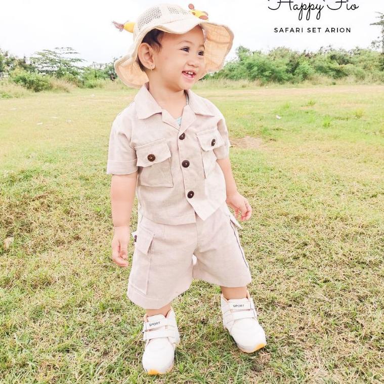 BEST SELLER Setelan bayi dan anak Safari Set by Happyfio (zoo keeper)