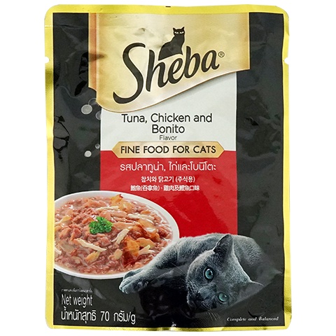 Sheba Tuna Chicken Bonito 70gr