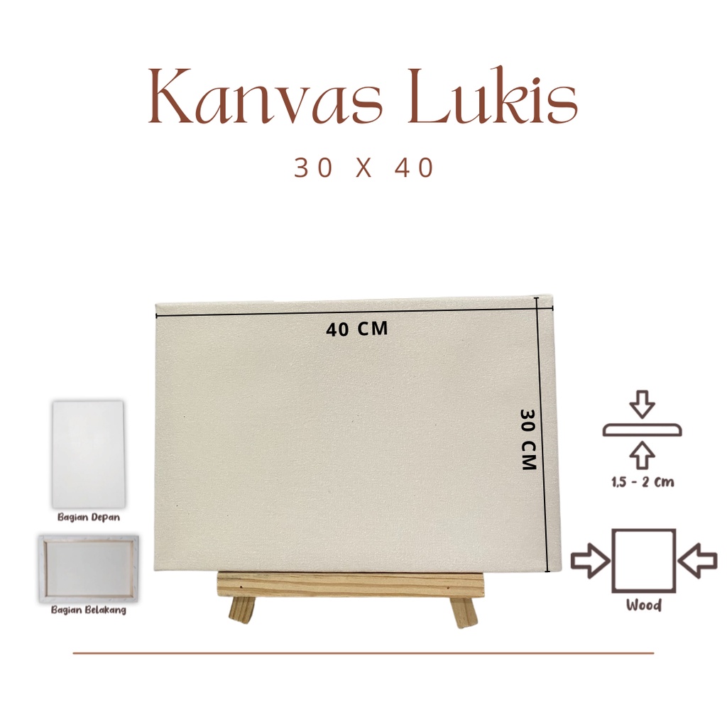 

Kanvas Lukis 30x40 Premium I Include Frame I Kanvas Polos [ 30 x 40 cm]