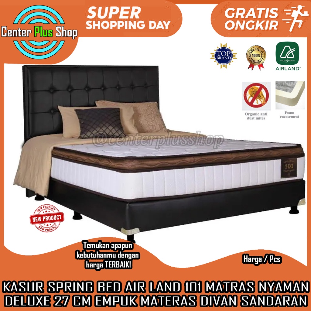 SPRING BED KASUR MATRAS MATERAS 101 DELUXE TEMPAT TIDUR AIR LAND LANTAI ALAS EMPUK 90X200 160X200 18