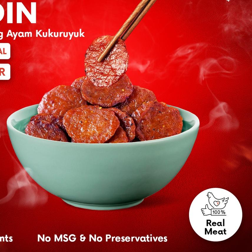 

۩ [PREMIUM COIN] Dendeng Ayam Kukuruyuk Kukuruyuk Makanan Siap Saji - 500 Gram ♔