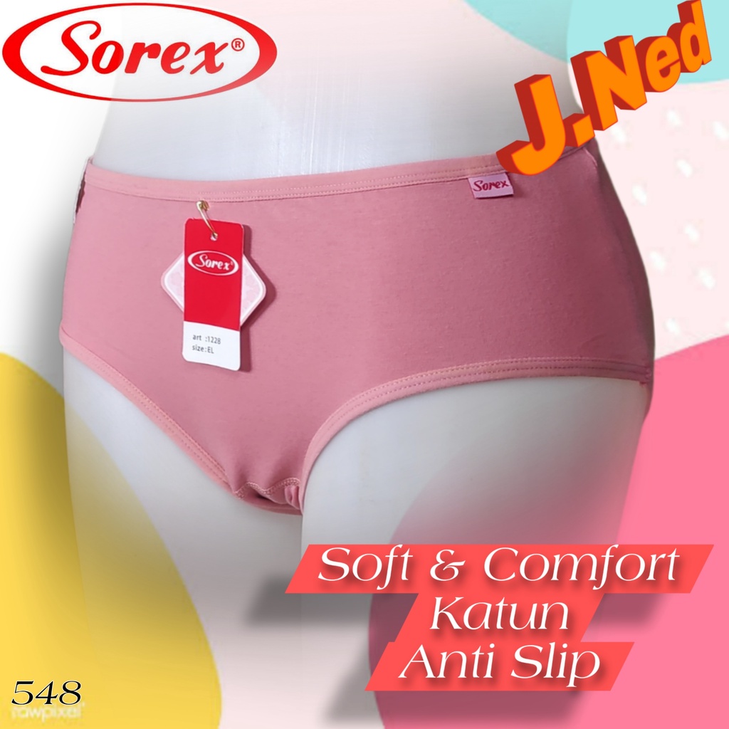 J548T ISI 3 PCS  Celana Dalam Wanita  Sorex 1228 CD Wanita Sorex  Multi Color