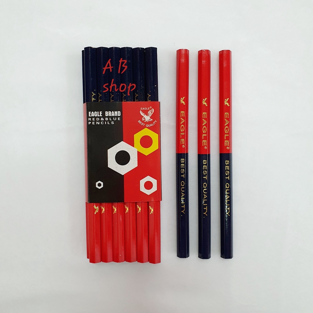 

Pensil Merah Biru Besar (Diameter 10 mm / Panjang 17.5 cm) Tebal & Kuat untuk Kain, Kayu, Beton & Administrasi