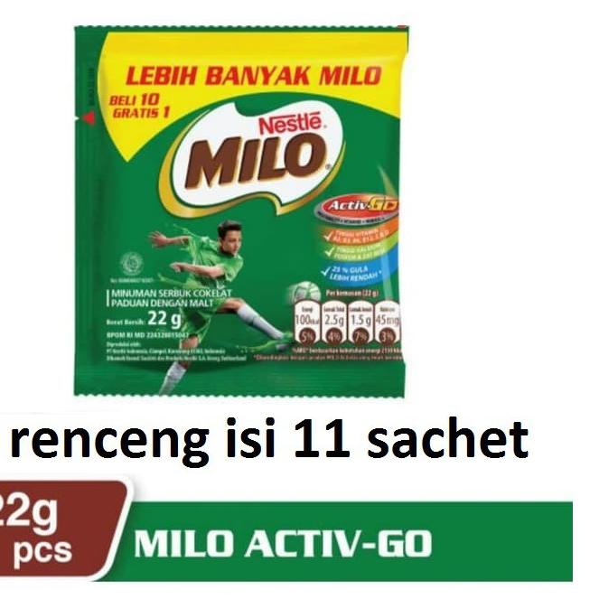 

Terbaik Milo Renceng Activ-Go Cokelat Malt 22 gr x 11 sachet ( HARGA RENCENG ) serbuuu !