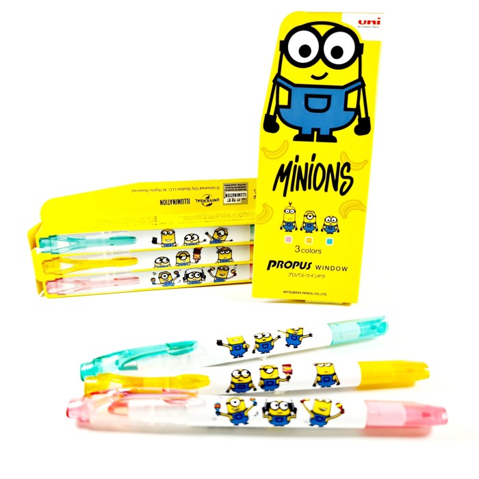 

Uni Propus Window Soft Color Double-Sided Highlighter Minions SET