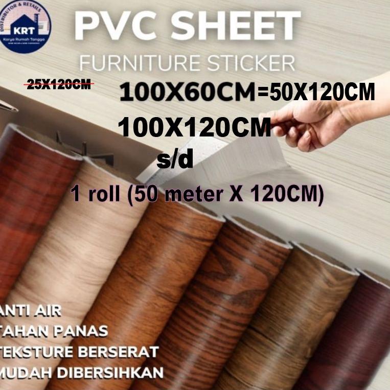 Promo Stiker Kayu PVC Sheet Sticker Pelapis Furniture cm atau cm Wall Sticker Motif Taco Sheet QHD