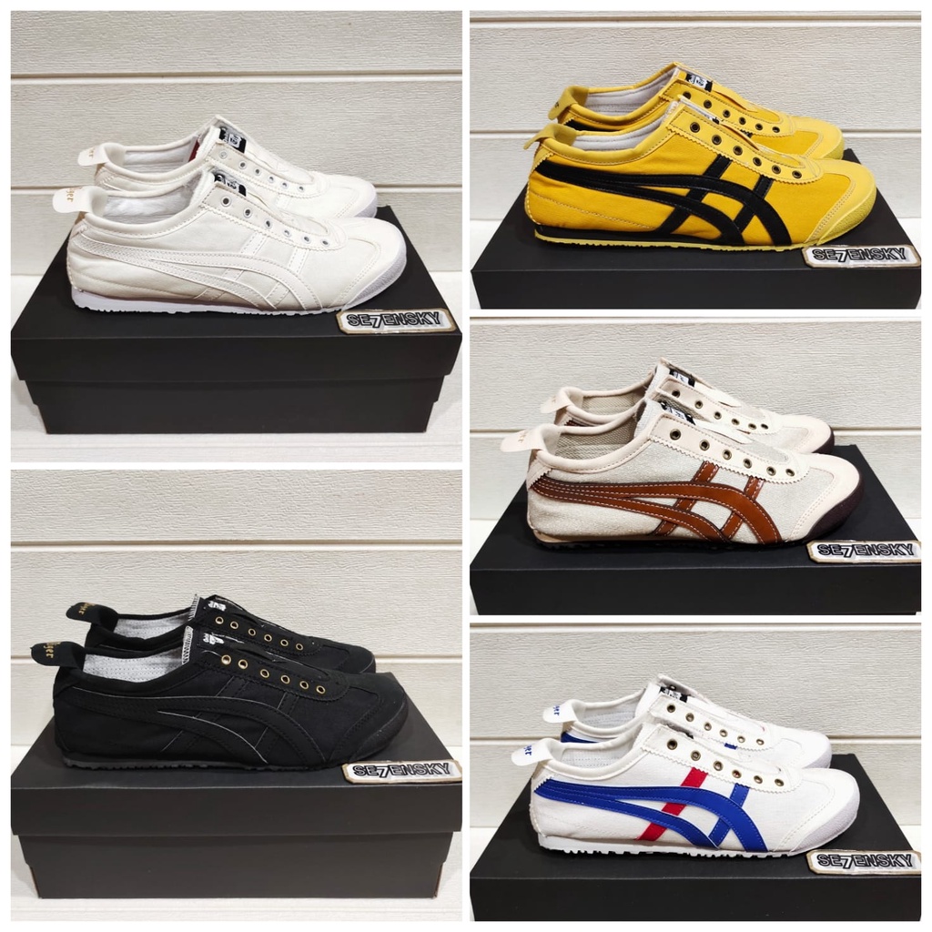 Sepatu Slip On Wanita Full Black Women Sneakers Tanpa Tali