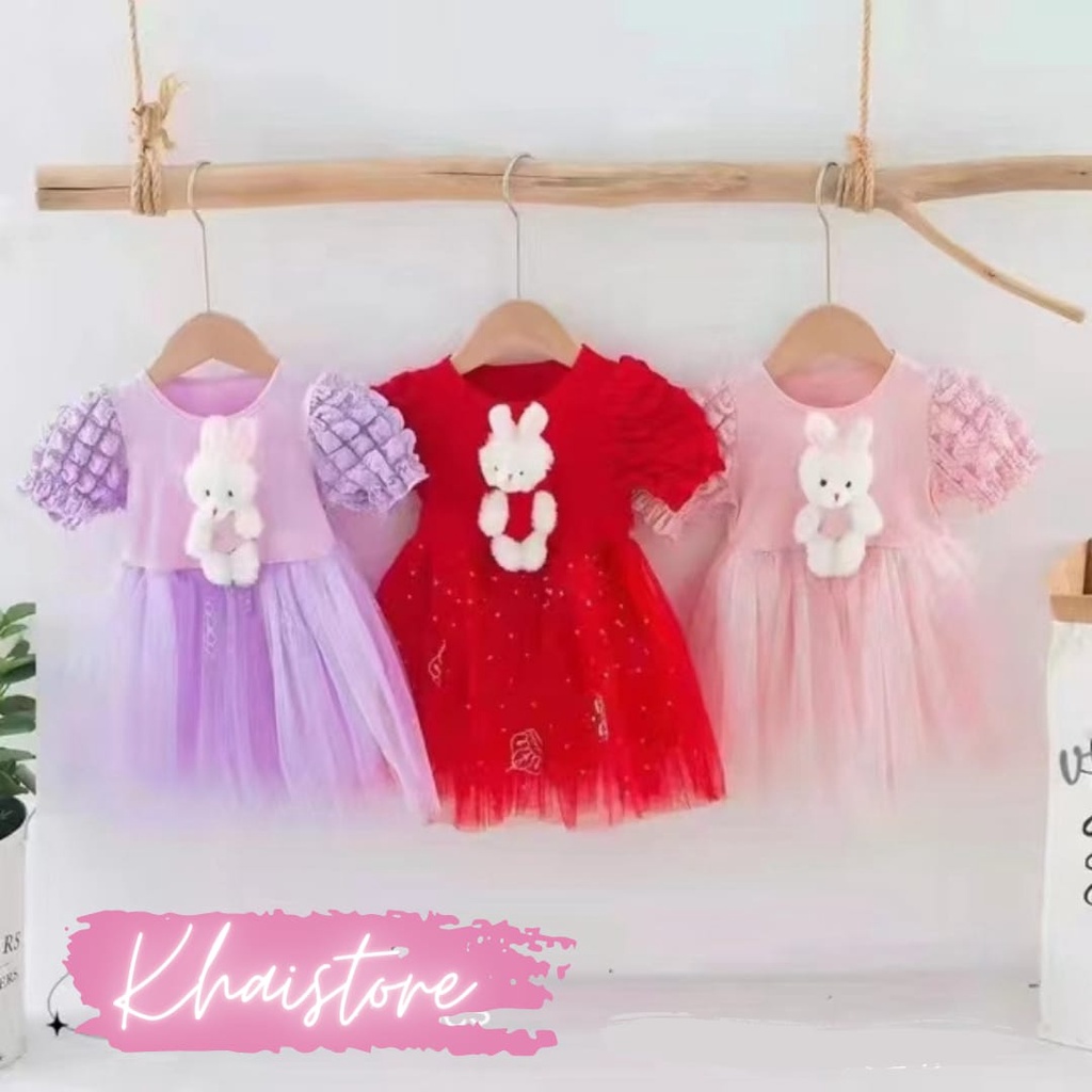 Dress tutu boneka anak, premium import