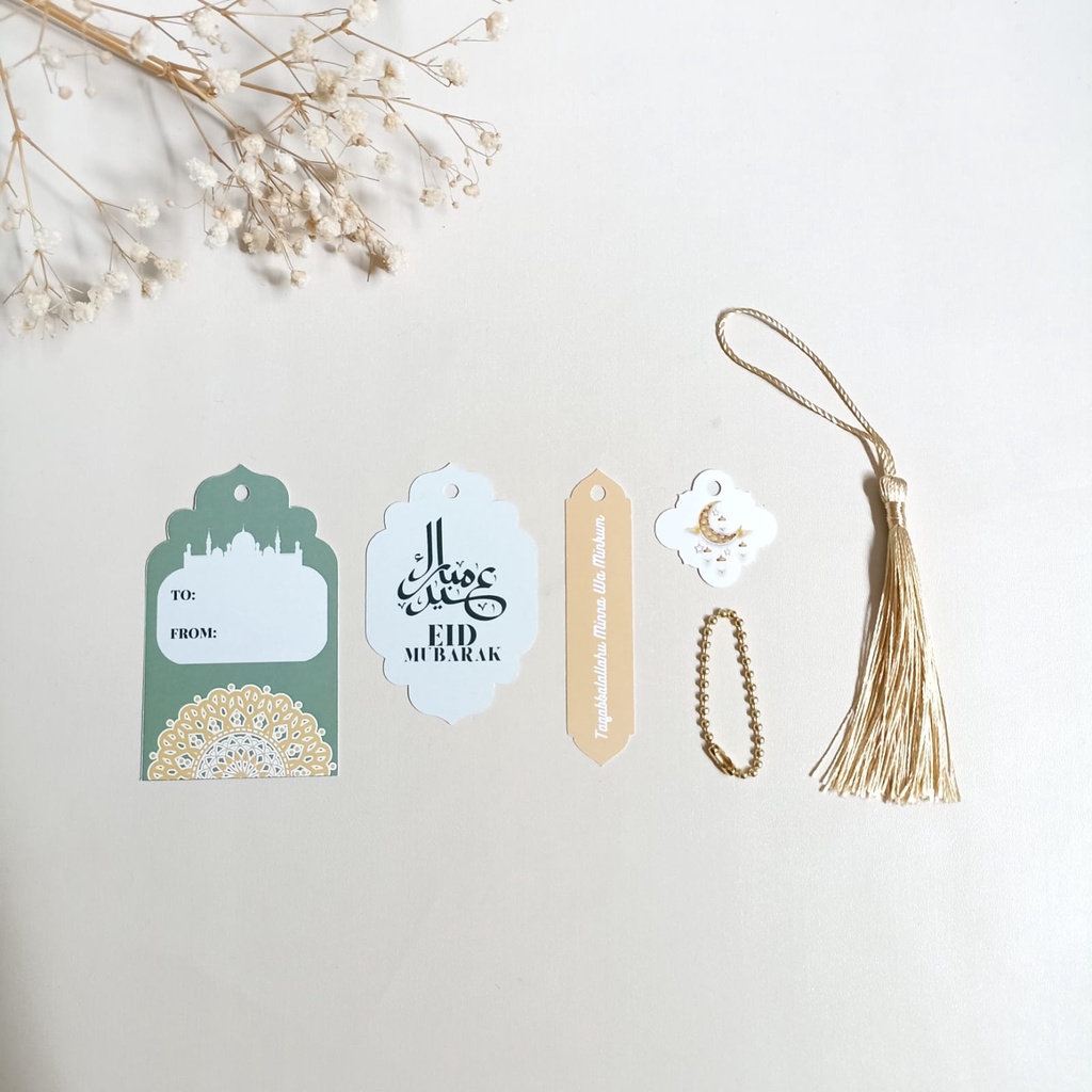 HANG TAG LEBARAN 6 IN 1 MOTIF CANTIK IDUL FITRI UCAPAN EID Untuk Hampers Lebaran/Ramadhan