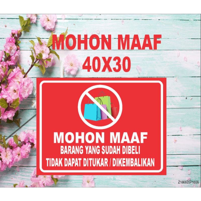 Stiker barang yang sudah di beli