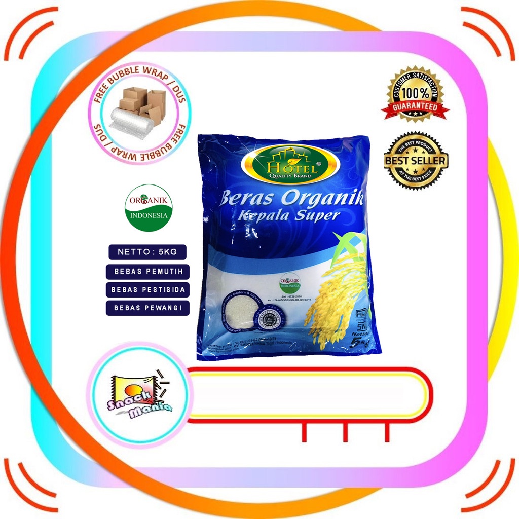

HOTEL Beras Organik Kepala Super 5 kg Healthy Organic Rice