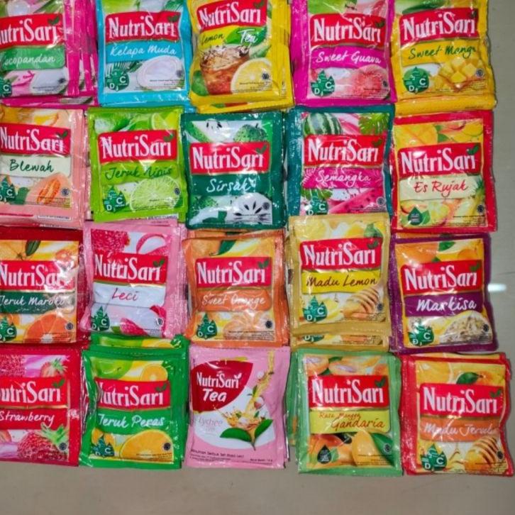 

Langsung pesan Nutrisari @11 - 14 gr all varian terlengkap renceng isi 10 pcs (sachet)