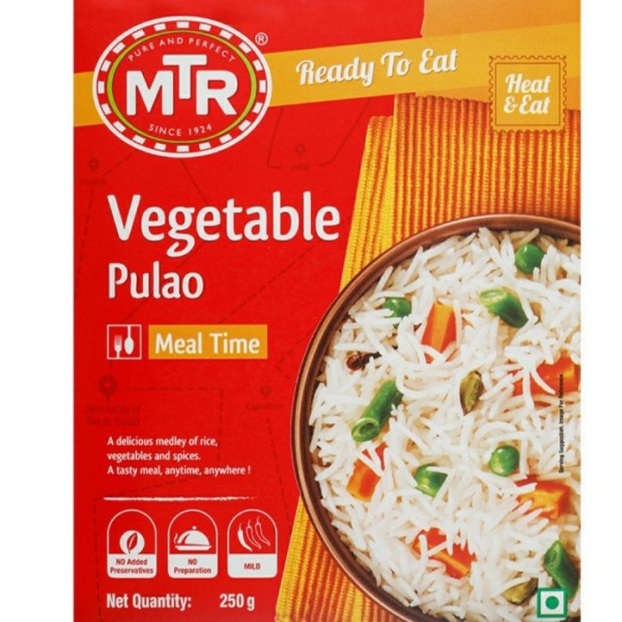 

Makanan India MTR Vegetable Pulao Ready To Eat 250g/Halal/Instan